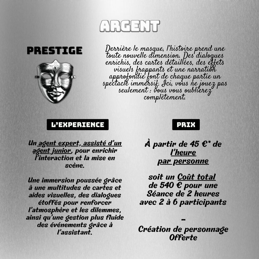 Derrière le masque, l’histoire prend une toute nouvelle dimension. Des dialogues enrichis, des cartes détaillées, des effets visuels frappants et une narration approfondie font de chaque partie un spectacle immersif. Ici, vous ne jouez pas seulement : vous vous oublierez complètement.